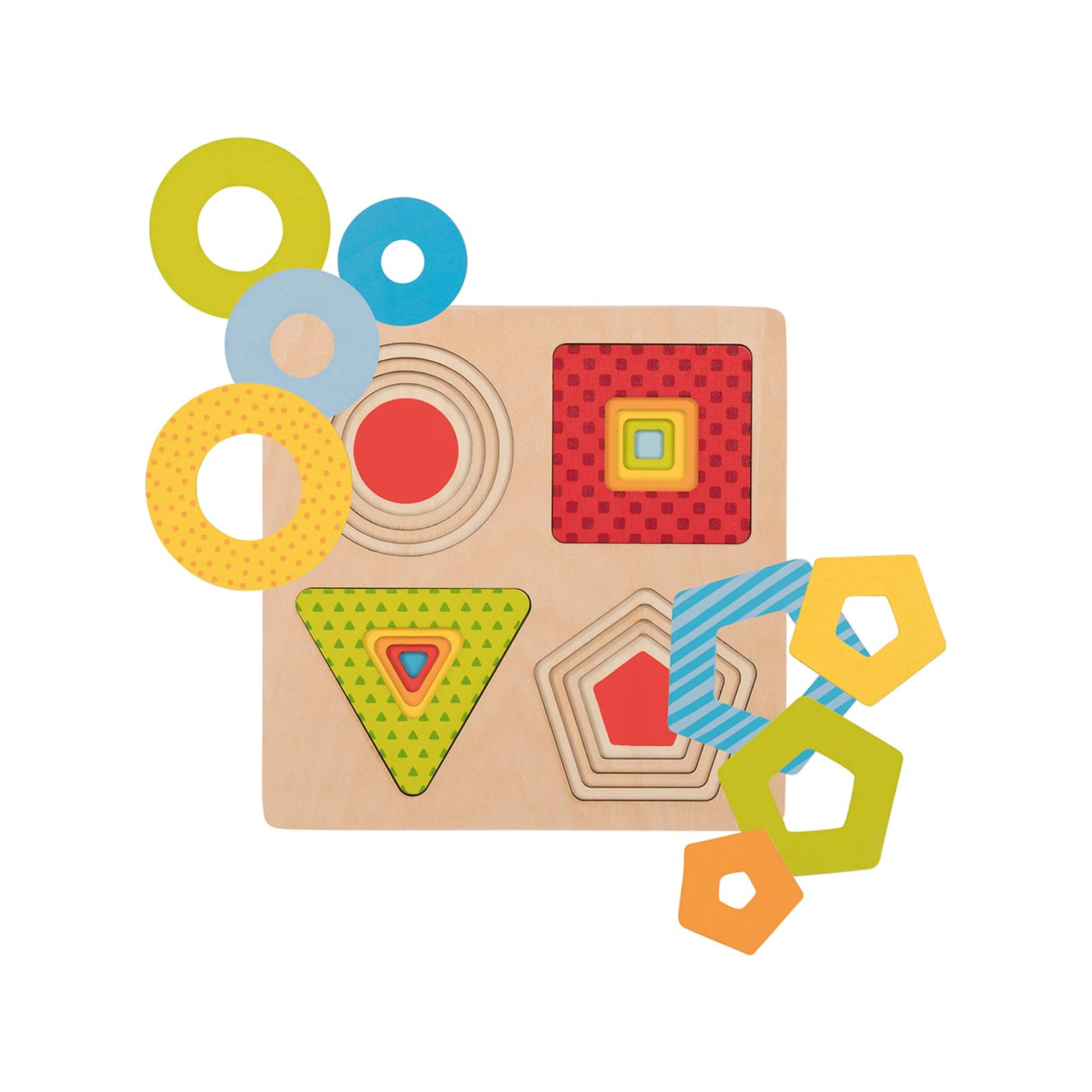 Laagpuzzel geometrische vormen (genormaliseerd)