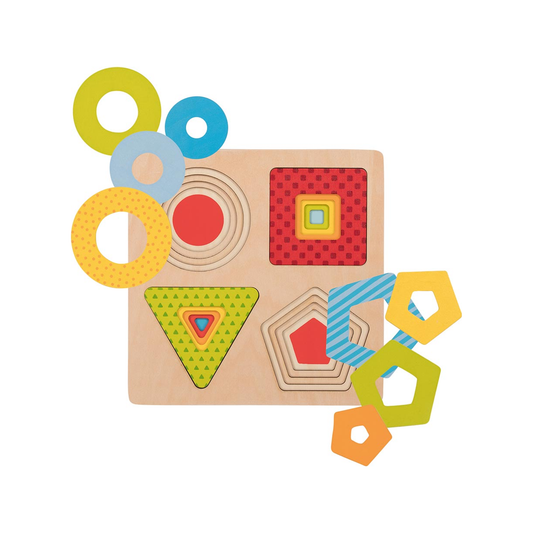 Layer puzzle geometrical shapes (normalized)