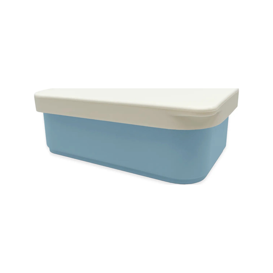 Lunchbox met siliconen deksel - Blauw (genormaliseerd)