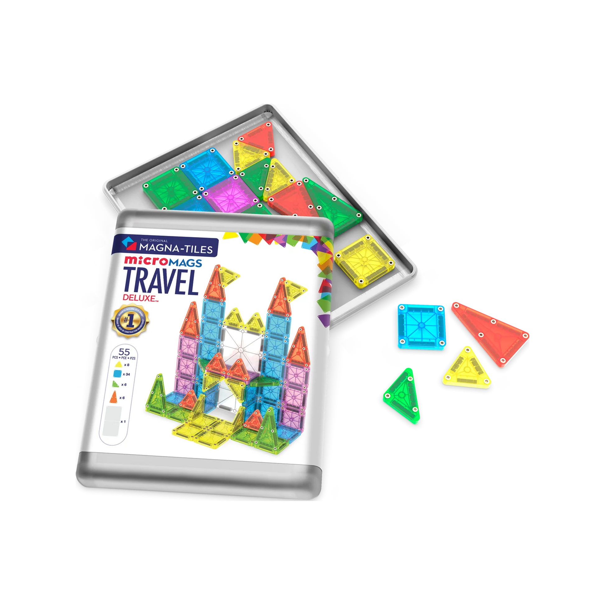 MAGNA-TILES - Reisset Deluxe - 55-delig (genormaliseerd)
