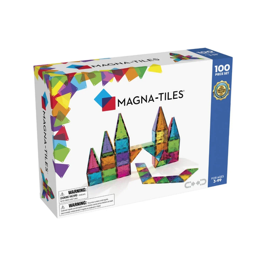 MAGNA-TILES® Clear Colors 100-delige set (genormaliseerd)
