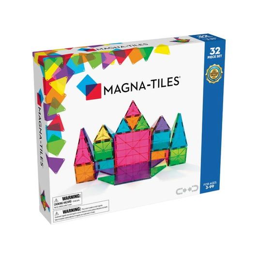 MAGNA-TILES® Clear Colors 32-delige set (genormaliseerd)