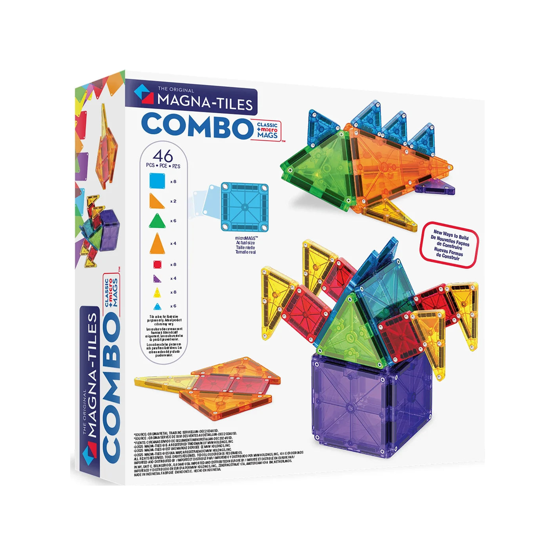 MAGNA-TILES® Juego combinado de 46 piezas (normalizado)