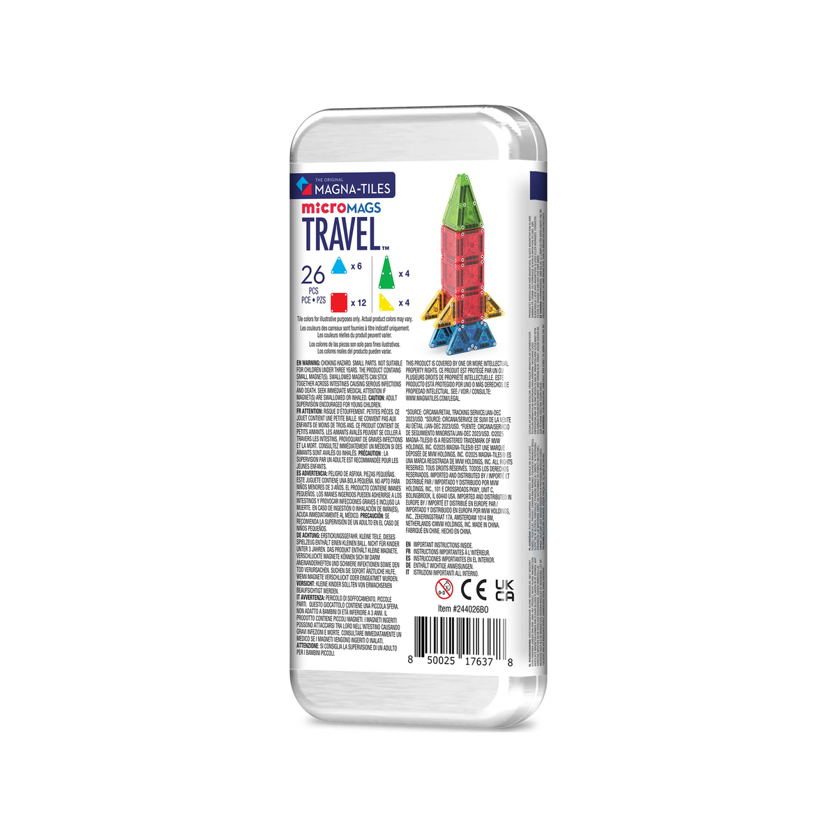 MAGNA-TILES® Micro Mags Travel Set 26 Piece (normalized)