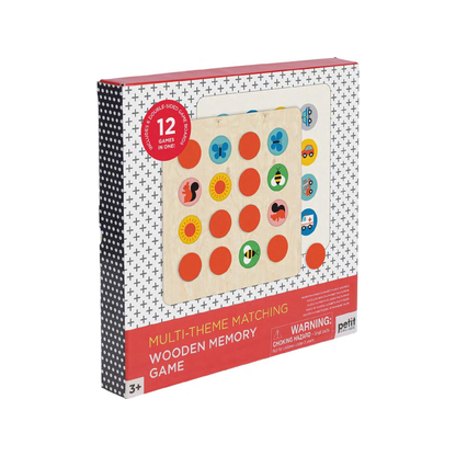 Jeu de mémoire en bois multi-thèmes (normalisé)