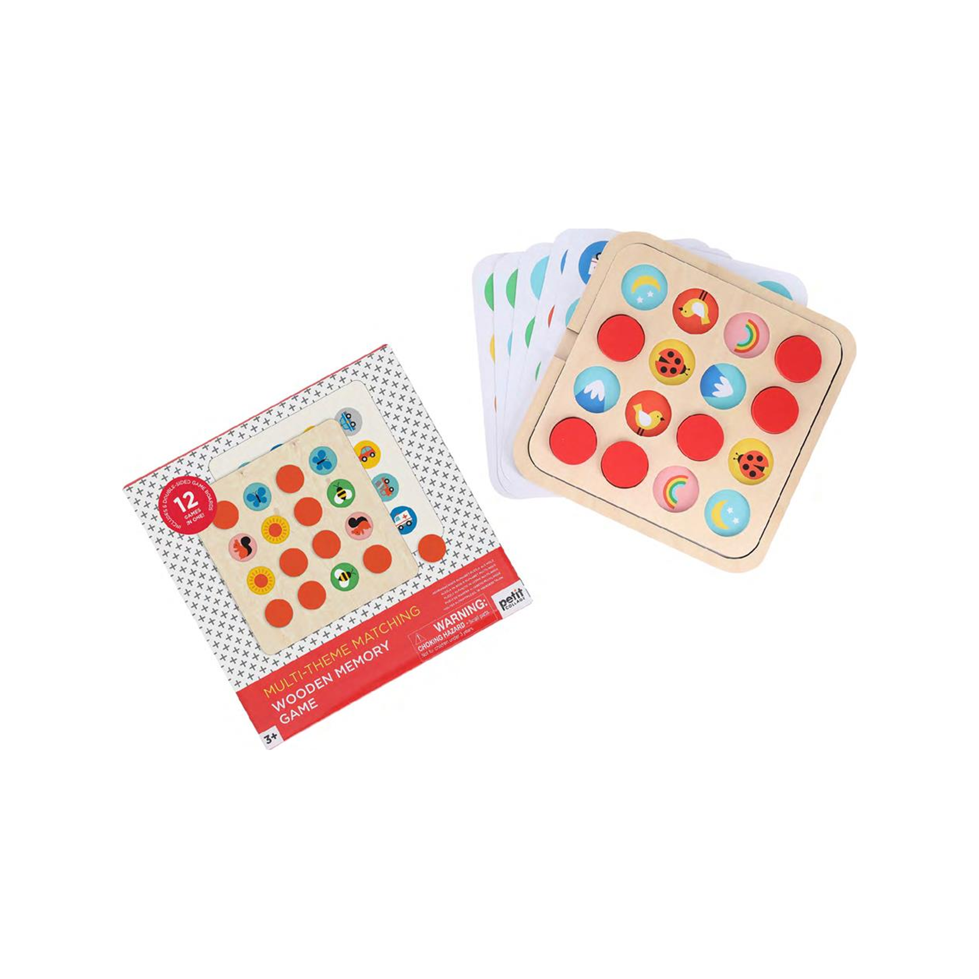 Jeu de mémoire en bois multi-thèmes (normalisé)