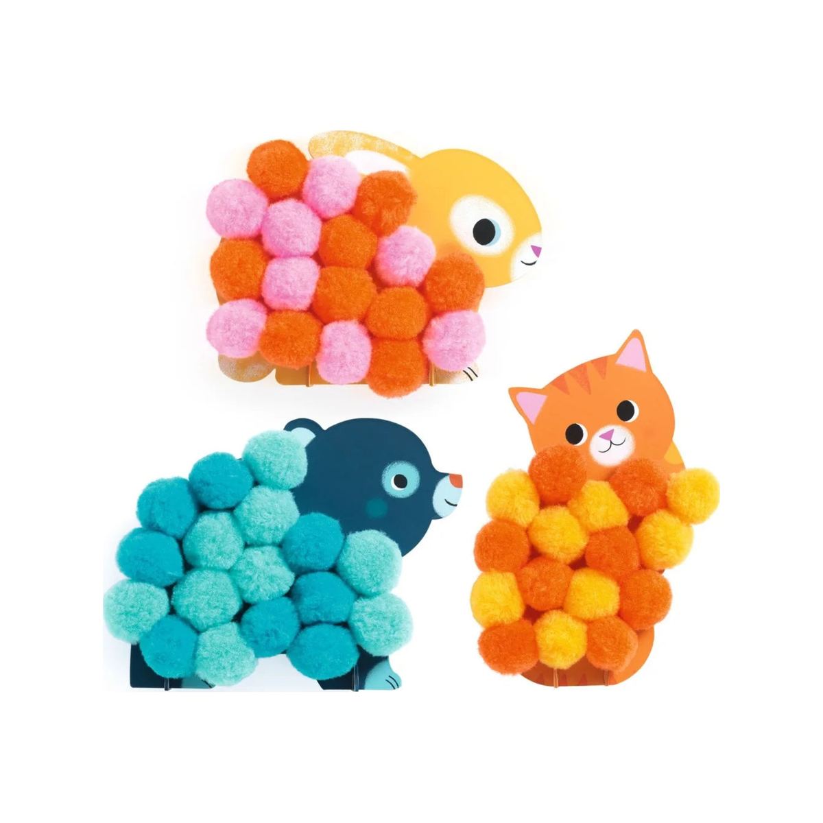 Collages de pompones – Animales y círculos (normalizado)
