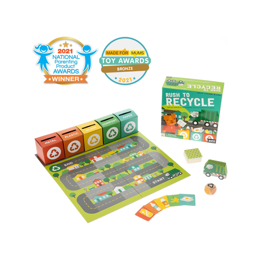 Rush om te recyclen spel (genormaliseerd)