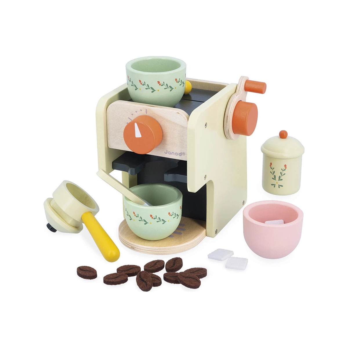 Cafetera reluciente de abuela y accesorios (normalizado)