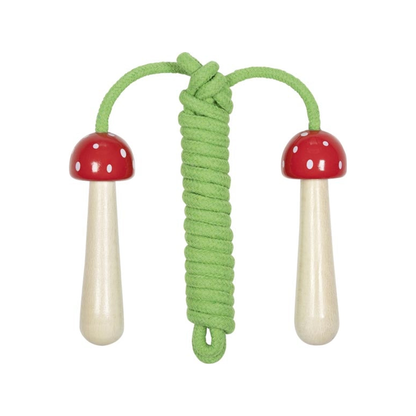 Skipping-rope mushroom with wooden handles (normalized)