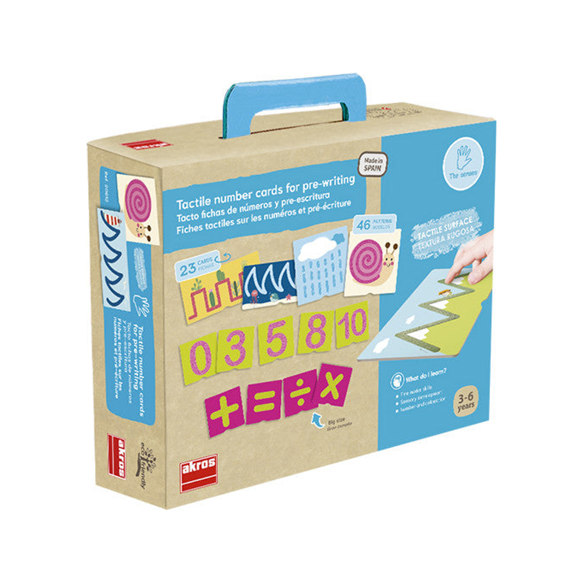 Tactile number cards for pre-writing (normalized)