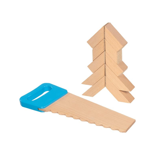 Wooden Building Blocks with Saw (normalized)