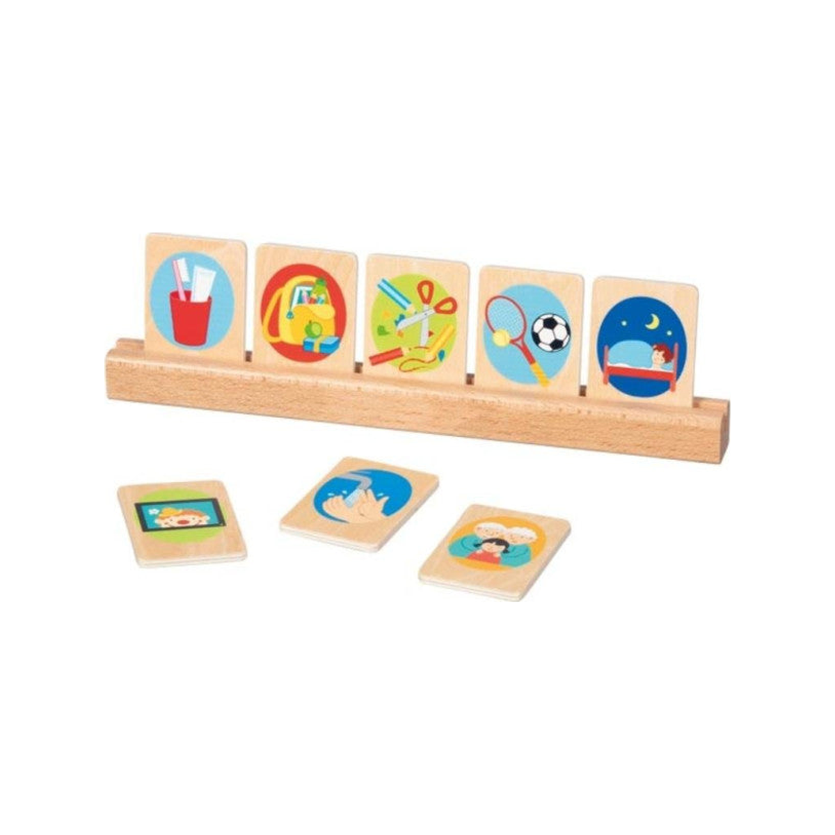 Cartes en bois de routine quotidienne (normalisées)