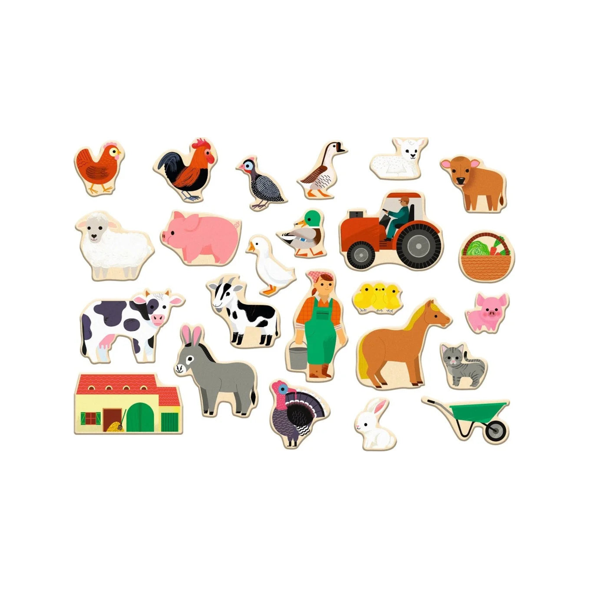 Wooden Farm Magnets (normalized)