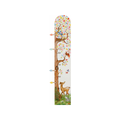 Arbre toise en bois avec animaux de la forêt (normalisé)
