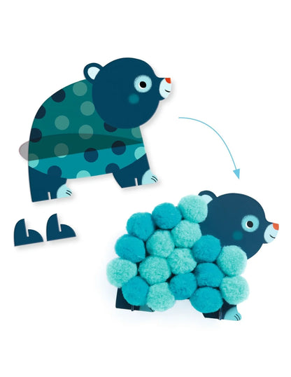 Pom-pom Collages – Animals & Circles