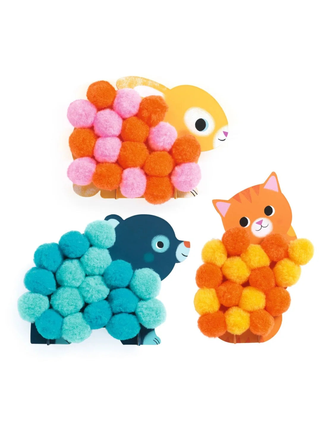 Pom-pom Collages – Animals & Circles