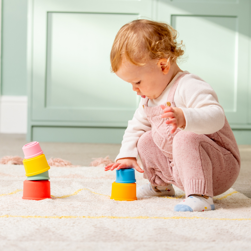 SiliSoft Round Stacking Cups (Rainbow) - Pk7