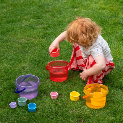 SiliSoft Round Stacking Cups (Rainbow) - Pk7
