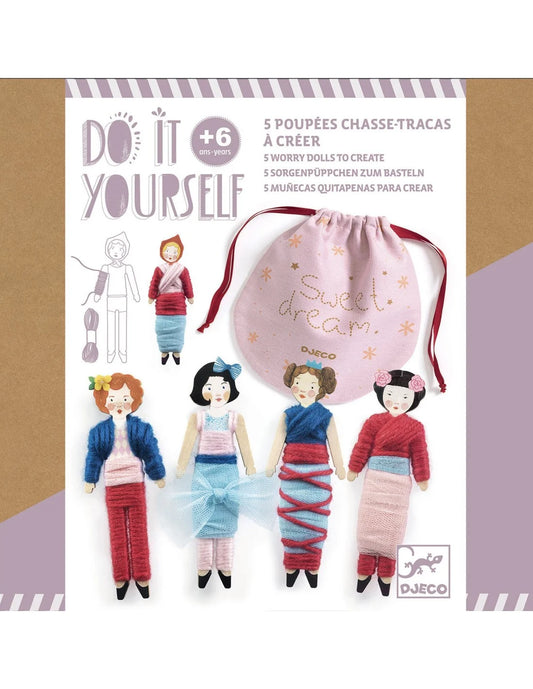 DIY Wooden Worry Dolls Kit