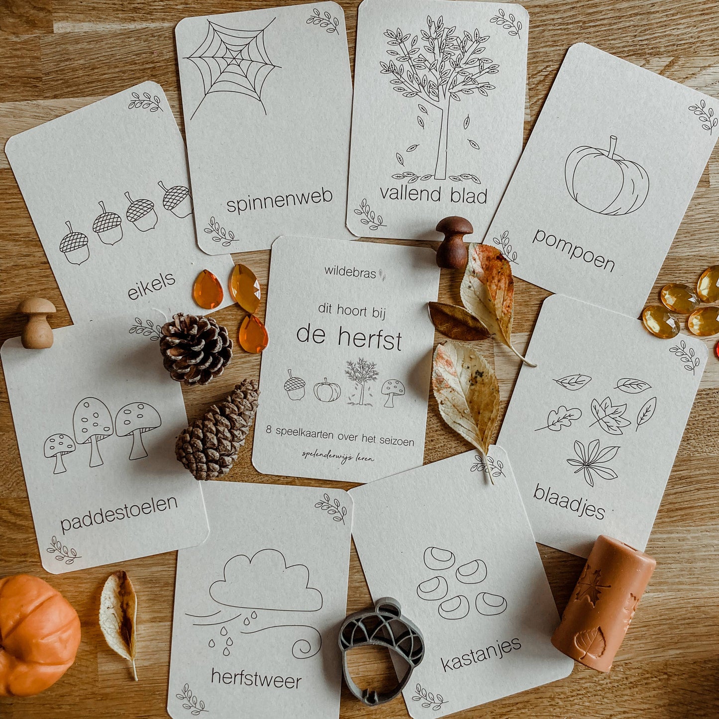 Autumn flashcards - learn about the season while playing - Montesso