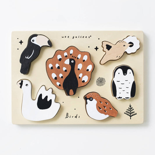 Houten Tray Puzzel - Vogels